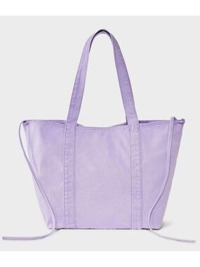 JoyLab Washed Canvas Tote Handbag - Lavender